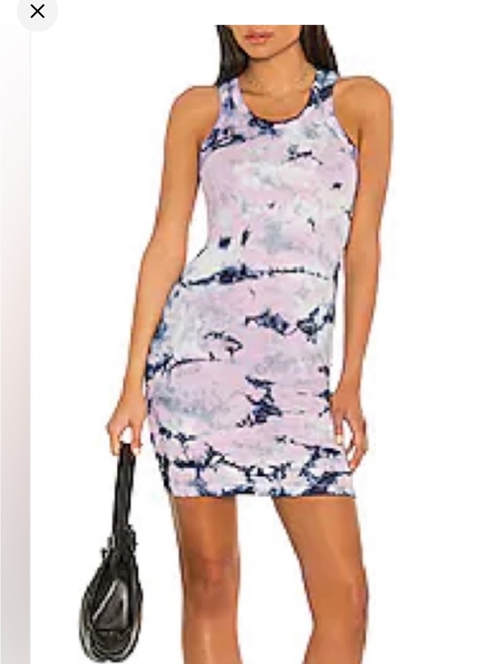 Electric & Rose Pink and Navy Marble Tank Mini Dress